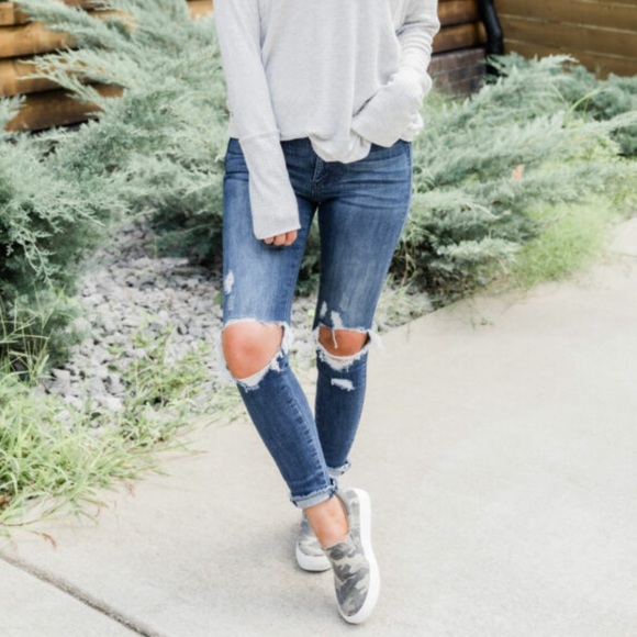 Pink Lily Jeans Pink Lily X Living My Best Style The Porch High